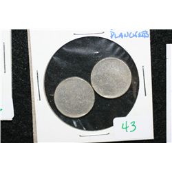 Dime Planchetts,  lot of 2