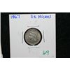 Image 1 : 1867 Three Cent nickel