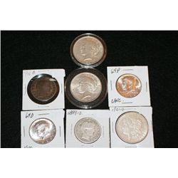 Coin Collection 1906-O Barber half dollar, 1964-D Kennedy half dollar, 1899-O Barber half dollar, 19