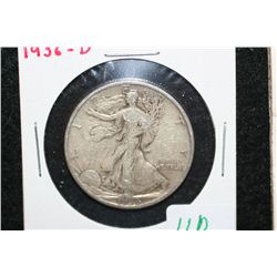1936-D Walking Liberty half dollar