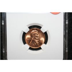 1942 Wheat Back penny, NGC graded MS66 RD