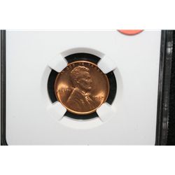 1942 Wheat Back penny, NGC graded MS66 RD