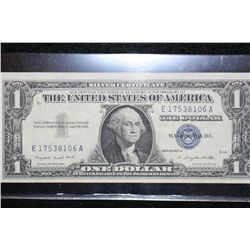1957-A US Silver Certificate $1, Blue Seal, #E17538106A