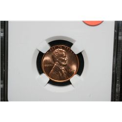 1942 Wheat Back penny, NGC graded MS66 RD