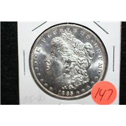 1885-O Silver Morgan $1, MS60
