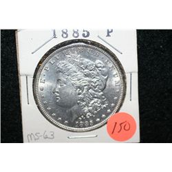 1885 Silver Morgan $1, MS63