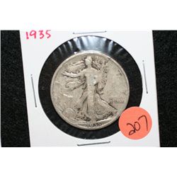 1935 Walking Liberty half dollar