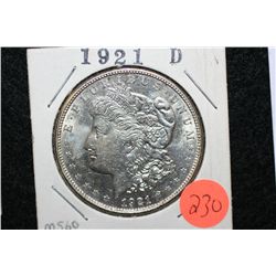 1921-D Silver Morgan $1, MS60