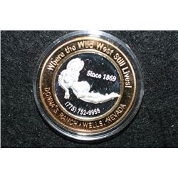 Donna's Ranch, limited edition two-tone, $10 Silver State brothel token