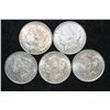 Image 1 : 1921 (4) & 1921-D Silver Morgan $1, lot of 5