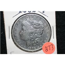1902 Silver Morgan $1, F