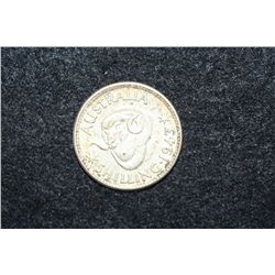 1943 Australia WWII One Shilling Silver Coin
