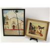 Image 1 : Collection of 2 includes nicely accomplished Mexican scene in pen and watercolor, signed lower right