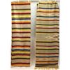 Image 1 : Collection of 2 Mexican serape the larger 62" X 92" showing light minimal fray the smaller 50" X 84"