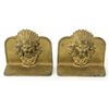 Image 1 : C. 1920's Indian head bookends in cast metal with original paint, 3 3/4" tall.