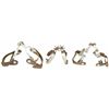 Image 1 : Collection of 3 pairs of spurs includes Kelly's with leathers, aluminum pair of Crocketts with leath