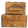 Image 1 : 2 wooden advertiser beer crates 1 crate marked United States brewing Co. with great old character in