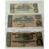 Image 1 : 3) Confederate US bills includes 1863 1$, 1864 5$ and 1864 10$ bill.
