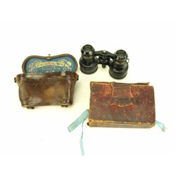 Collection of 2 includes Small leather bound bible dated 1843 printed in Portland ME 4 1/4" tall and