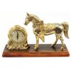Image 1 : Vintage Horse Clock by United mounted on original wooden base and in working order at time of descri