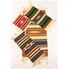 Image 1 : Collection of 4 vintage Mexican weavings includes 16" X 33 1/2" rug remaining in fine condition, run