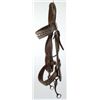 Image 1 : Good heavy spotted wide cheek headstall unmarked with American brand steel bit. Headstall displays n