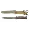 Image 1 : Utica USM4 bayonet with scabbard for M1 carbine.
