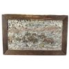 Image 1 : Interesting metal sand cast plaque signed RW Allen 1975 depicting a herd of buffalo, mounted in barn