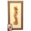 Image 1 : Original wood carving by SD artist Jim Savage 1932-1986, this particular piece was part of a fundrai
