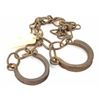 Image 1 : Early set of iron chain side horse hobbles with original swivel intact.