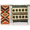 Image 1 : Collection of 2 Navajo rugs includes early runner 16 1/2" X 37 showing light bleed and some fray and