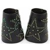 Image 1 : Early pair studded cowboy cuffs with 5 point star design, unmarked showing very good condition.