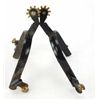 Image 2 : Collection of 2 pair spurs includes unmarked drop shank single mounted spurs and unmarked Military s