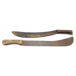 Collection of 2 machetes, C Young Sheffeld England WWI British Army issue with 16" blade the second