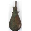 Image 2 : Collection of 2 powder flasks includes original US peace flask 10" long, with heavy patina and overa