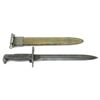 Image 1 : Model 1942 US Bayonet left side of blade marked PAL U.S. 1943, front of scabbard marked STK under cr