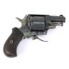 Image 1 : British Bulldog .32 cal. NVSN revolver with 1 1/2" barrel, blued finish and checkered walnut grips.