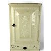 Image 1 : Antique tin pie safe with embossed door 24" tall overall.