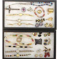Large collection of ladies costume jewelry Display cases not included.