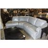 Image 1 : GREY LEATHER 4 SEAT SECTIONAL