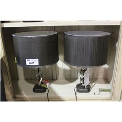 PAIR OF SPIRAL ITELIX TABLE LAMPS