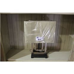 GOLD & BLACK METAL SQUARE TABLE LAMPS