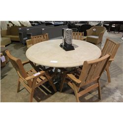 PERMA STONE CIRCULAR PATIO TABLE