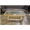 Image 1 : NATURAL BAMBOO GLASS TOP COFFEE TABLE