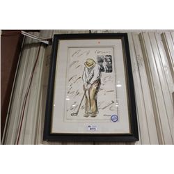 MORRISON LIMITED EDITION FRAMED GOLFING PRINT