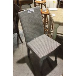 EDWARD GREY RATTAN SIDE CHAIR
