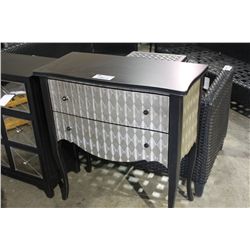 GOLD & BLACK 2 DRAWER CHEST