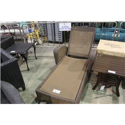 2 TONE RATTAN STYLE LOUNGE CHAIR