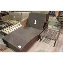 DARK ESPRESSO VIRO RATTAN LOUNGE CHAIR AND CAST