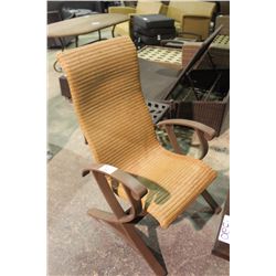 LLOYD FLANDERS CAST ALUMINUM & RATTAN HIGH BACK